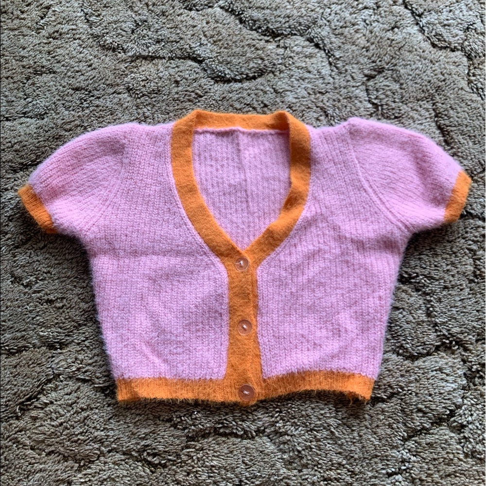 Pink Crop top sweater size S.